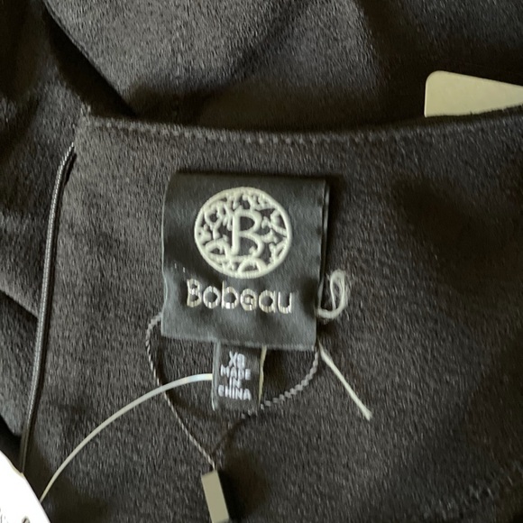 BOBEAU BLACK CREPE WRAP SKIRT DRESS - Picture 7 of 7